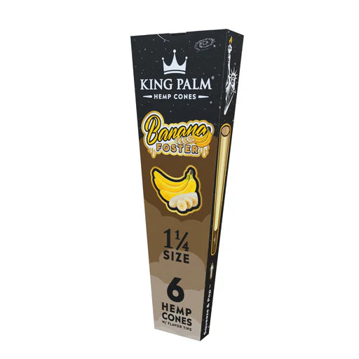 King Palm - Hemp Cones 1 ¼ Size  6pk (30ct display)