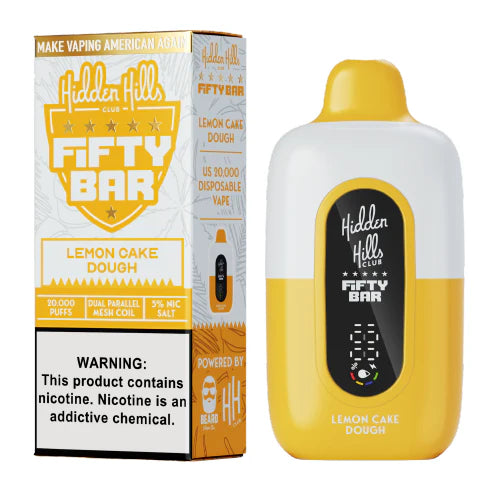 Fifty Bar Disposable Vape - Hidden Hills Club (5%, 20K Puffs) (5ct) Disposable Nicotine