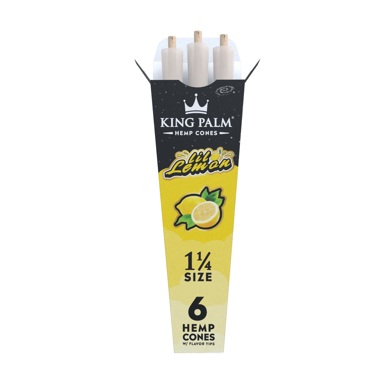 King Palm - Hemp Cones 1 ¼ Size  6pk (30ct display)