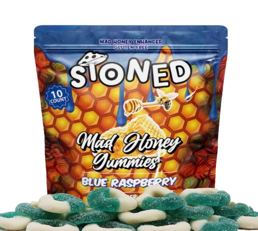 Stoned Mad Honey Mushroom Gummies (10000mg/bag) (10 bags/box)