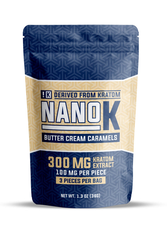 Nano K - Butter Cream Caramels Display - 300mg Kratom Extract (8ct)