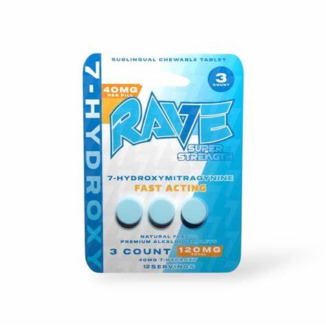 Rave - 7-Hydroxymitragynine Tablets Super Strength - 40mg - 10 Pack