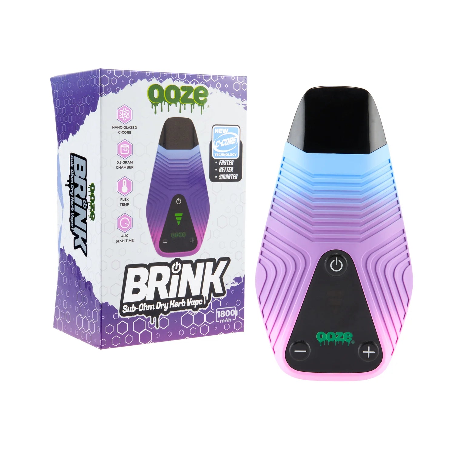 Ooze Brink Dry Herb Vaporizer - 1800mAh (C-Core)