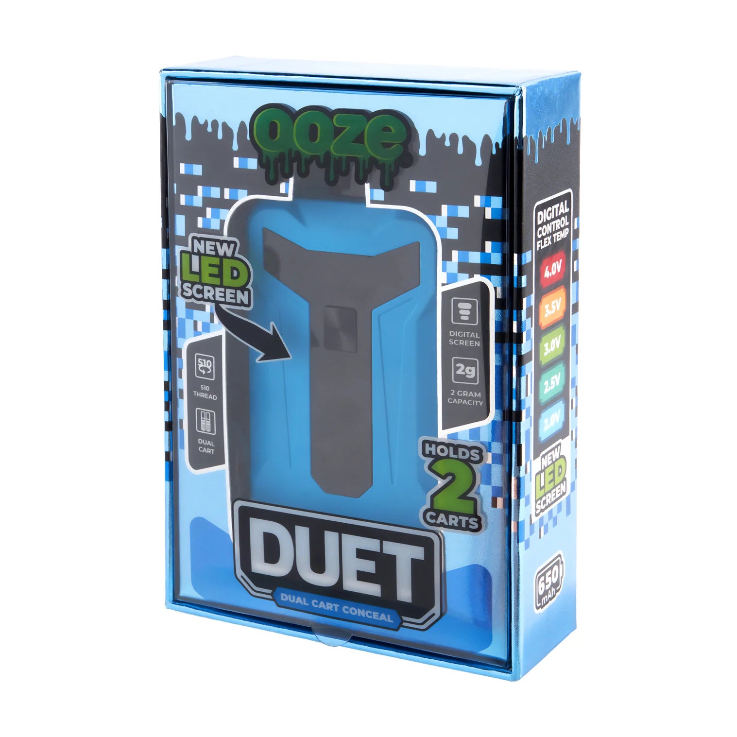 Ooze Duet - 650mAh 510 Dual Conceal Cart Battery