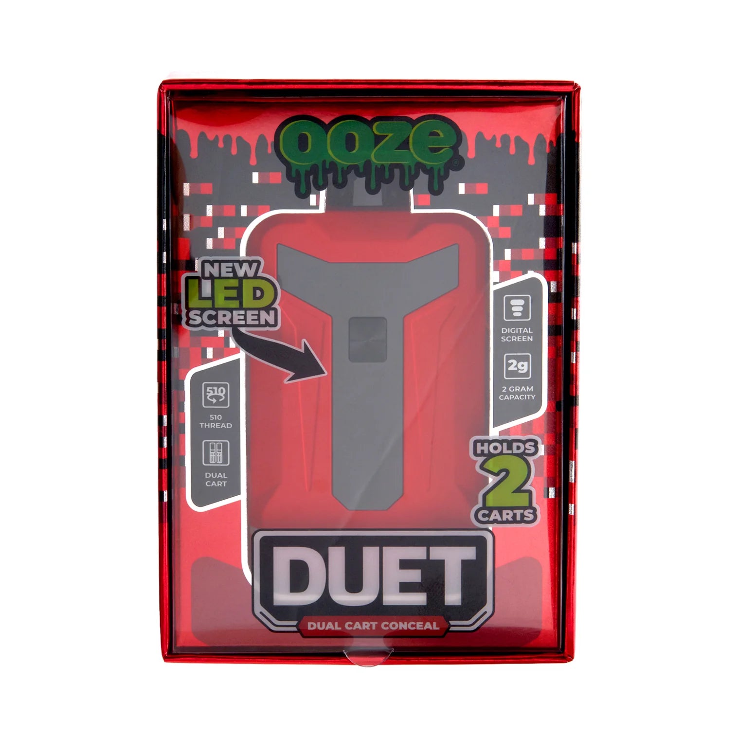 Ooze Duet - 650mAh 510 Dual Conceal Cart Battery