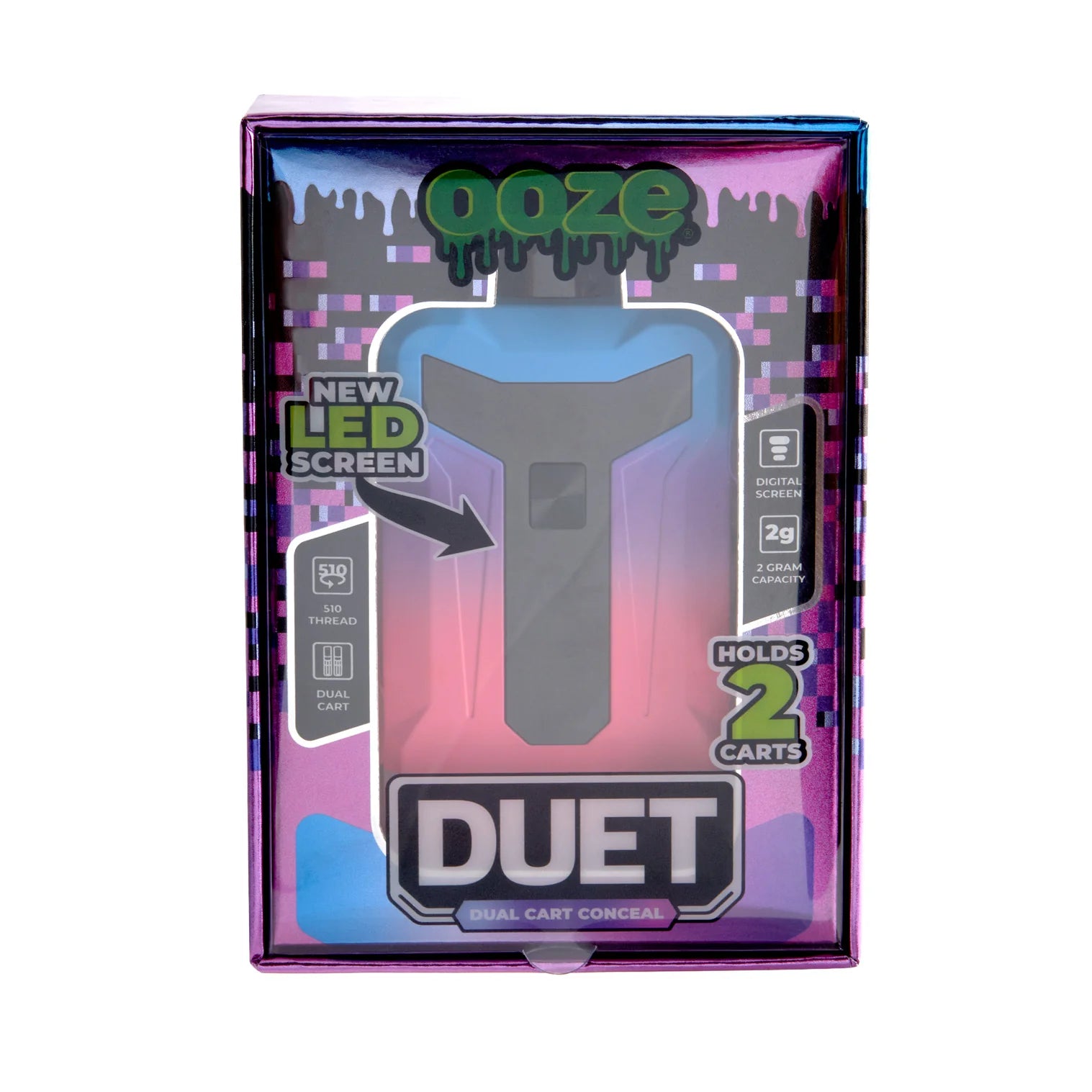 Ooze Duet - 650mAh 510 Dual Conceal Cart Battery