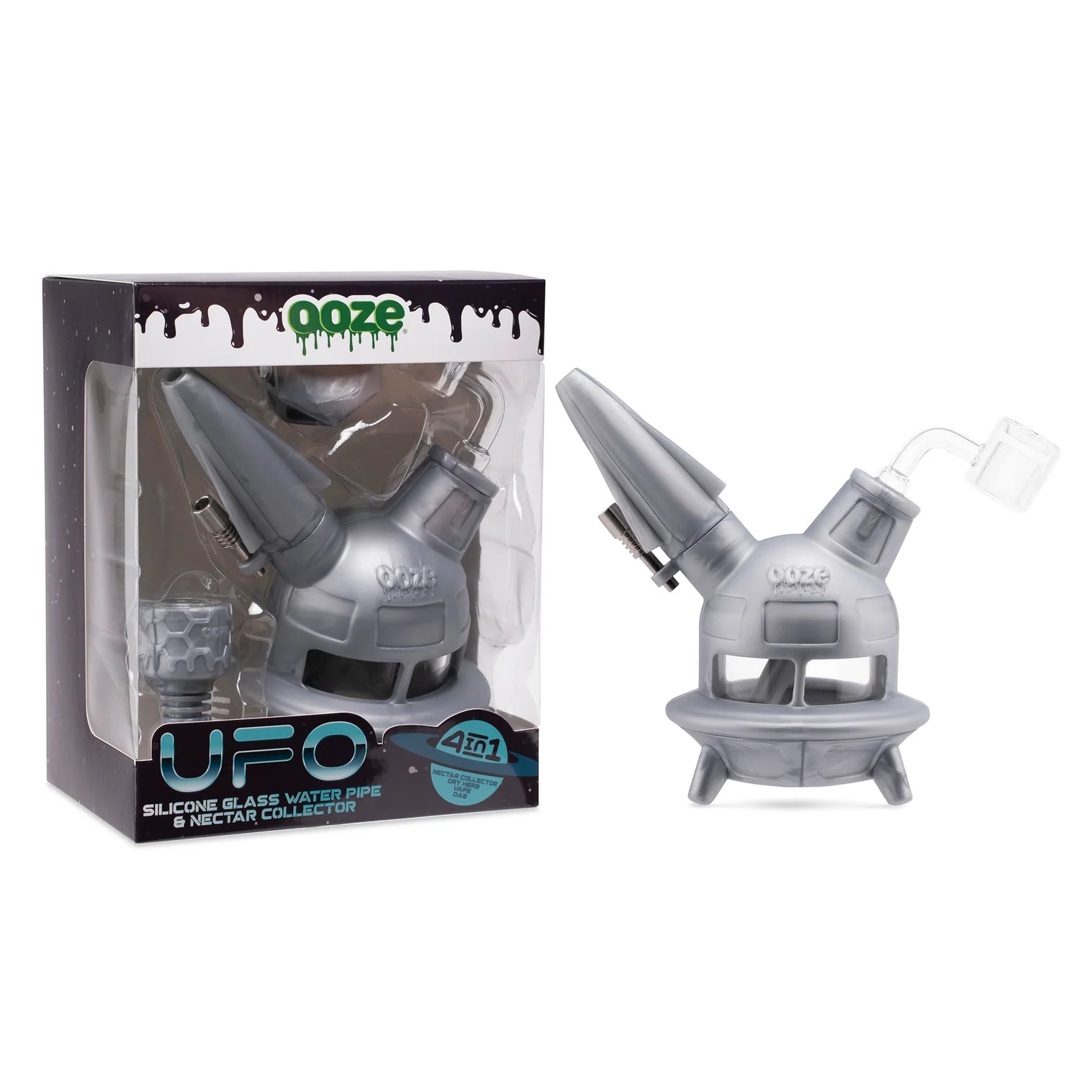 Ooze UFO Silicone Water Pipe & Nectar Collector