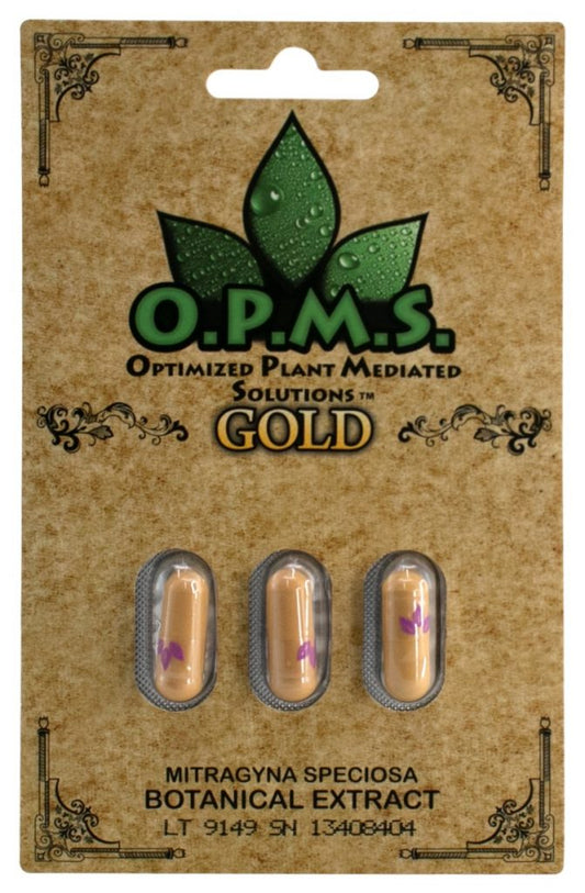 OPMS Gold Kratom Extract Capsules – 3 pack