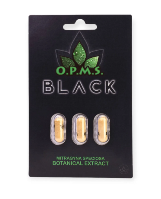 OPMS Black Kratom Extract Capsules – 3 pack