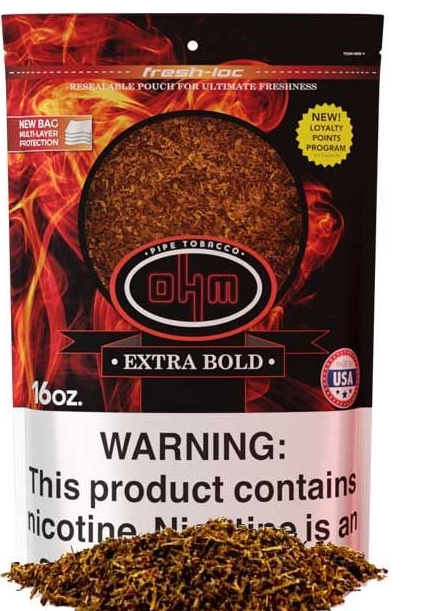 OHM P.TOB 6oz - Bagged Rolling Tobacco - Tobacco Products