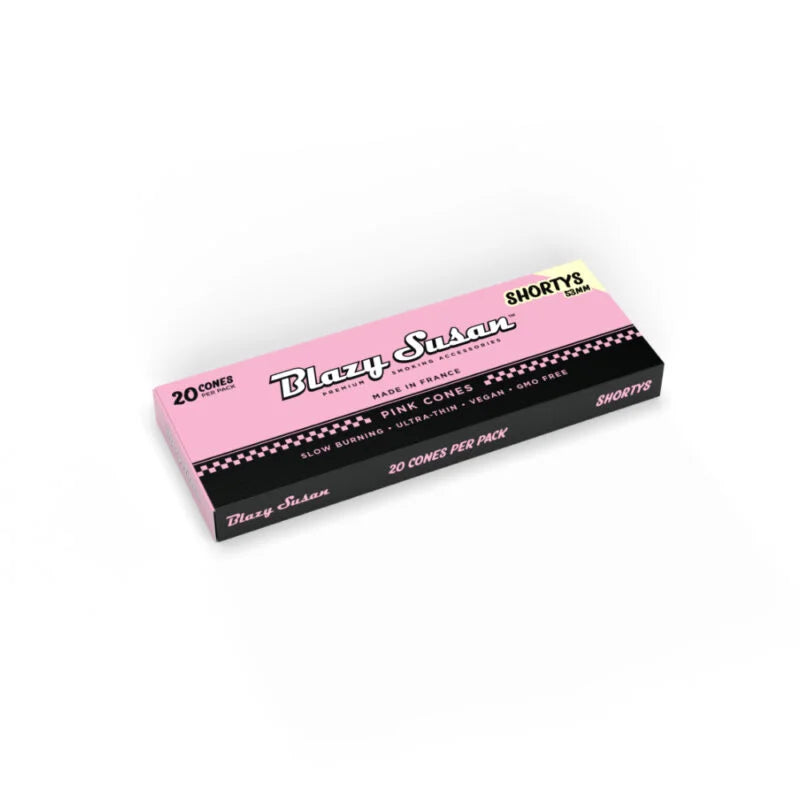 Blazy Susan - Pink Paper Pre-Rolled Cones 12 Pack - 53mm 20Ct