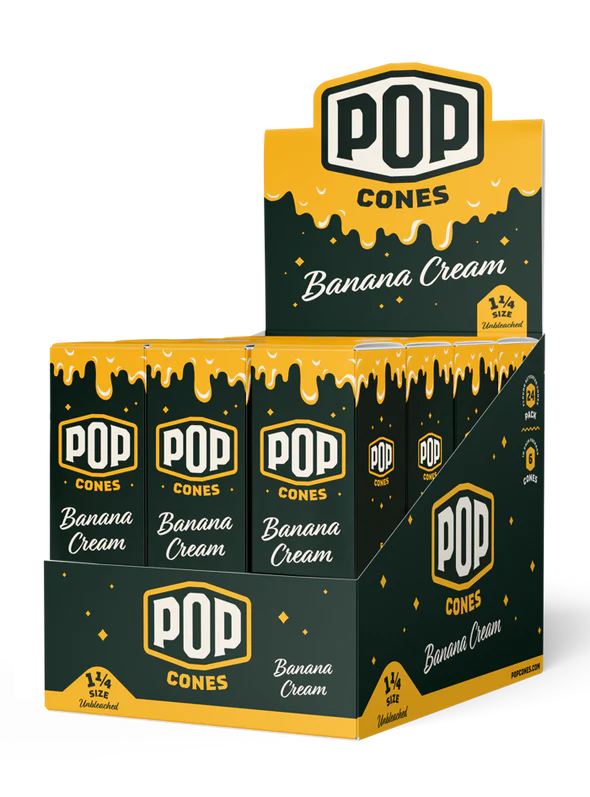 Pop Cones 1 ¼ Size 6pk Pre-Rolled Cones with Flavor Tip (24ct Display)