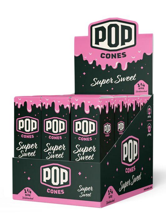 Pop Cones 1 ¼ Size 6pk Pre-Rolled Cones with Flavor Tip (24ct Display)