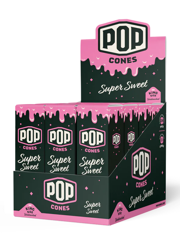 Pop Cones King Size 3pk Pre-Rolled Cones (24ct Display)