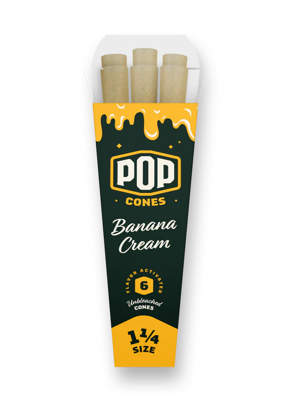 Pop Cones 1 ¼ Size 6pk Pre-Rolled Cones with Flavor Tip (24ct Display)