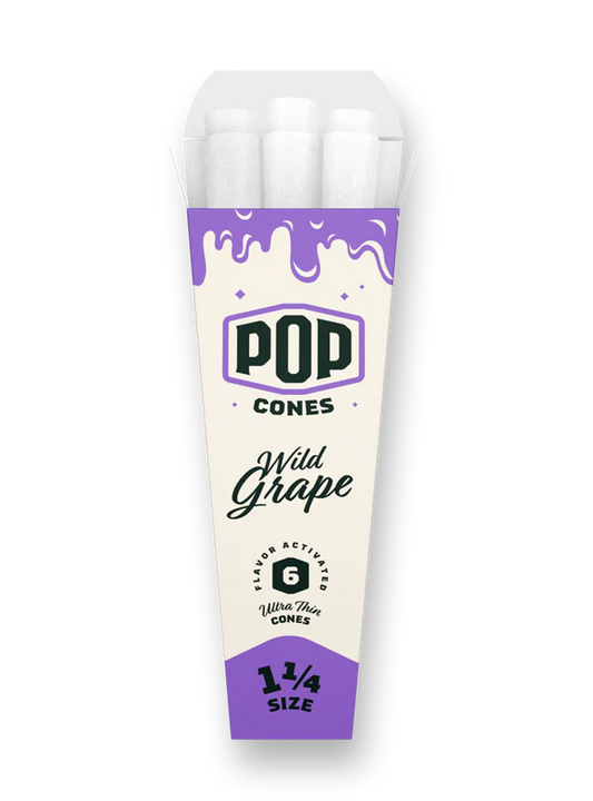 Pop Cones 1 ¼ Size Ultra Thin 6pk Cones 24ct Display