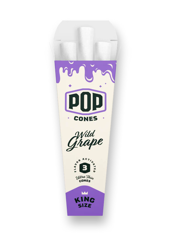 Pop Cones King Size Ultra Thin 3pk Cones 24ct Display