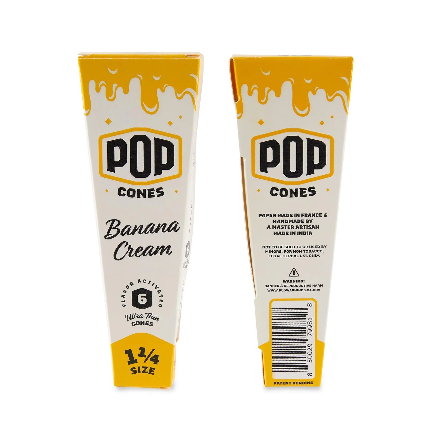 Pop Cones 1 ¼ Size Ultra Thin 6pk Cones 24ct Display