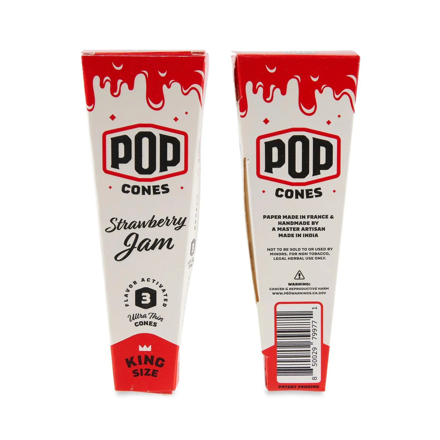 Pop Cones King Size Ultra Thin 3pk Cones 24ct Display