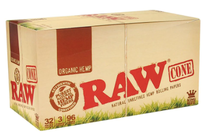 RAW - Organic Pre-Rolled Cones - 3 Pack - King Sized