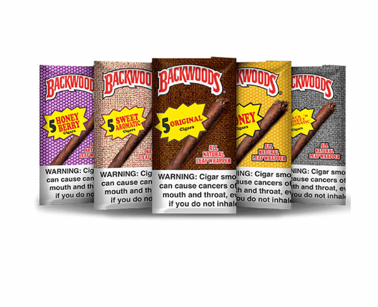 Backwoods - All Natural Leaf Wrapper - 5 Cigars x 8 Pack- Tobacco Products