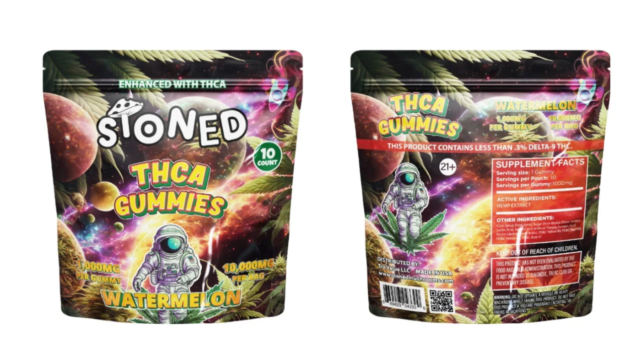 STONED - THCA 10K MG GUMMIES - 10 PER BOX