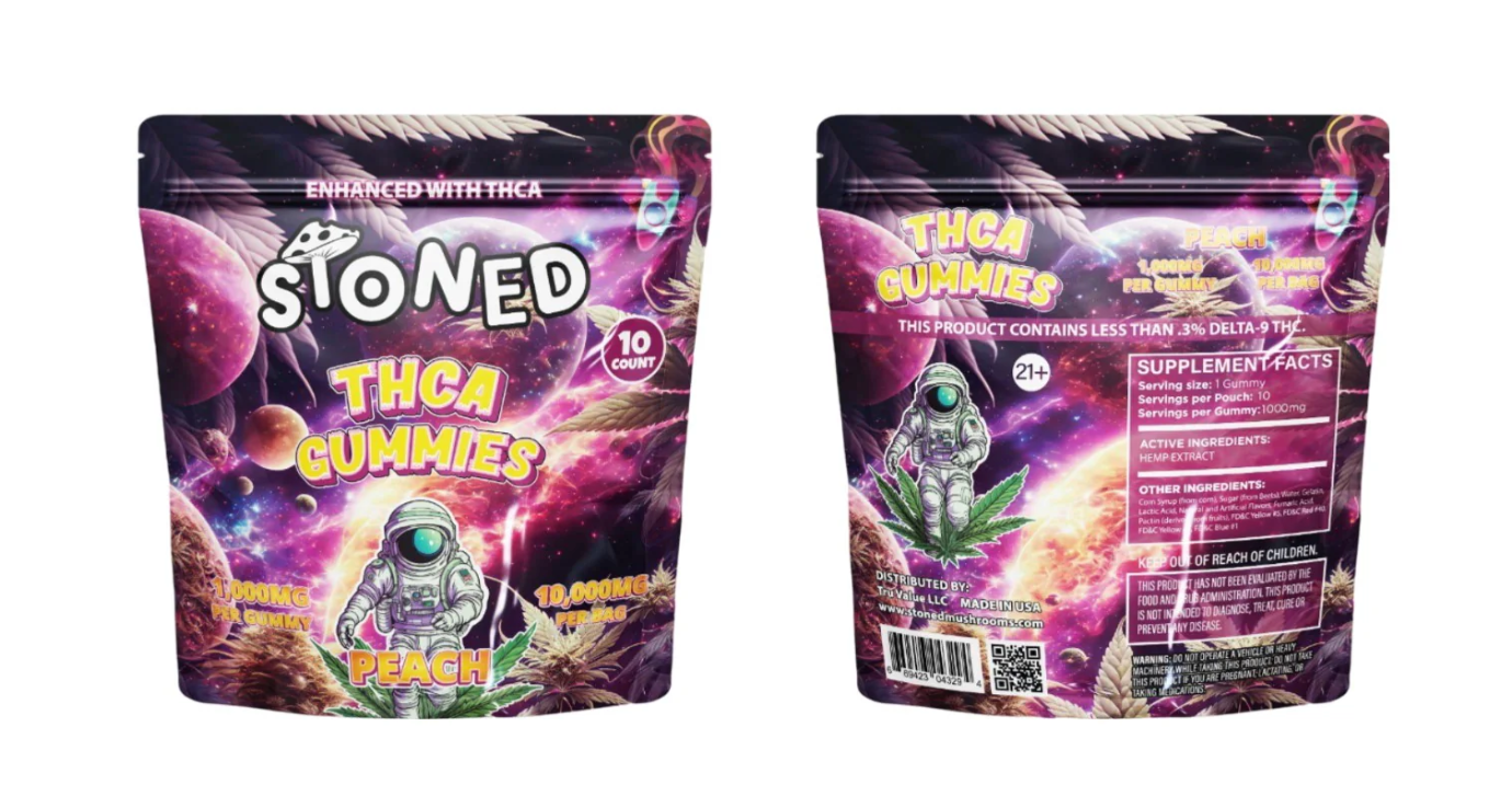 STONED - THCA 10K MG GUMMIES - 10 PER BOX