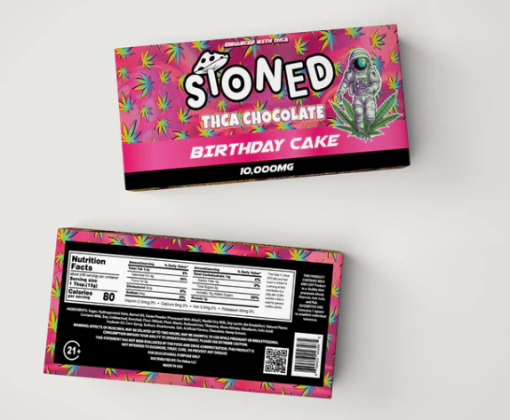 Stoned THCA Choclate Bars - 10000 Mg - 10 Per Display Box