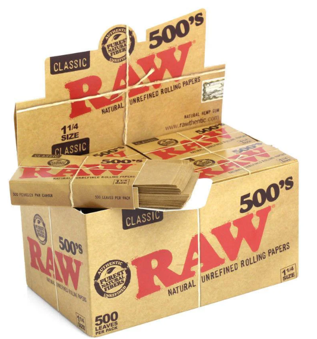 RAW - 1 1/4 Rolling Papers 500 ct (20ct Display)