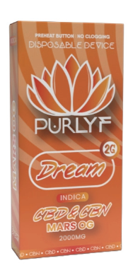 Purlyf - CBD 2g Disposable - 2000mg - (5 pk.)