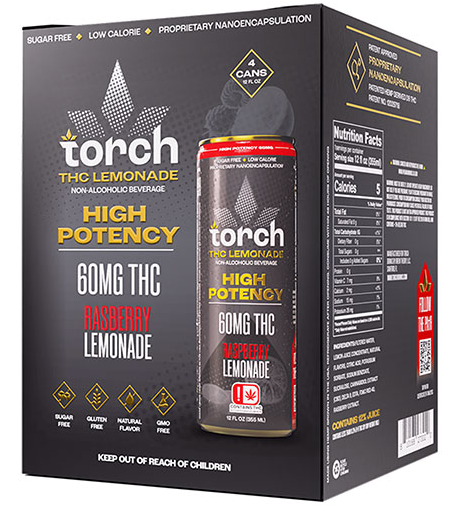 Torch THC High Potency Seltzer | (60mg) 12oz. (4 Cans)