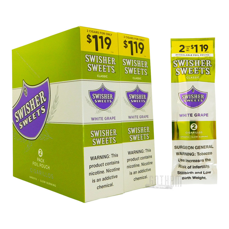 Swisher Cigarillos - 2 Pack - Prepriced $1.19 (30 Packs) Tobacco Product