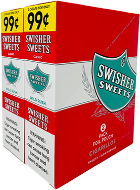Swisher Cigarillos - 2 Pack - Pre-priced (30 Packs) Tobacco Product