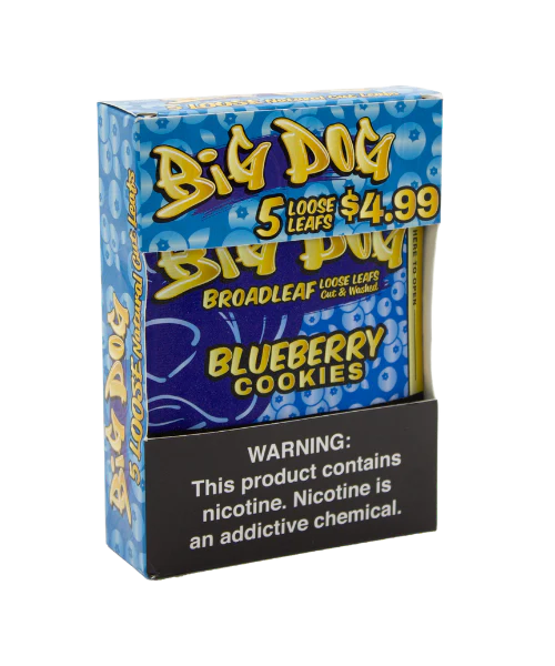 BIG DOG LEAF WRAP 5/$4.99 8 Pack - Tobacco Product