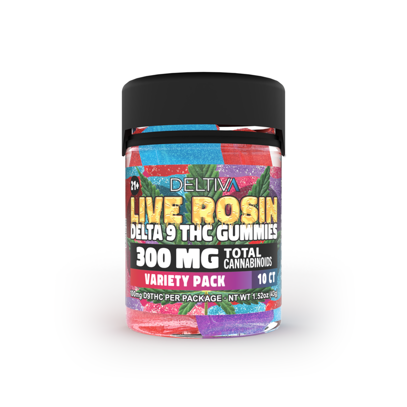 Deltiva Live Rosin - Delta 9 300mg Gummies - 8 Pack