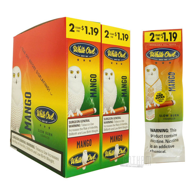 White Owl Cigarillos - 2 Pack - Prepriced $1.19 (30 Packs) Tobacco Product