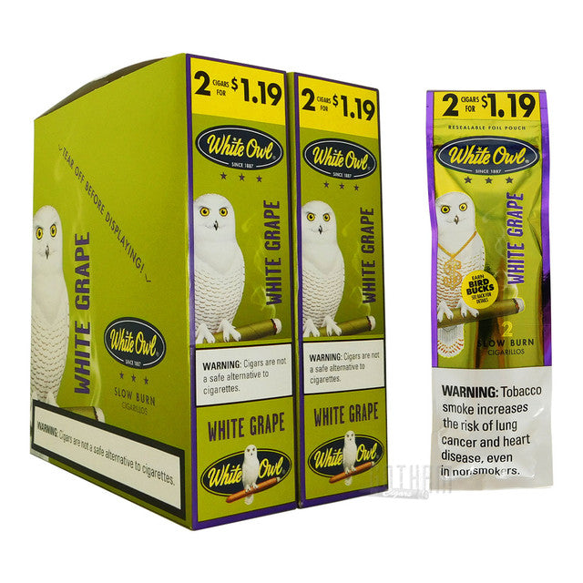 White Owl Cigarillos - 2 Pack - Prepriced $1.19 (30 Packs) Tobacco Product