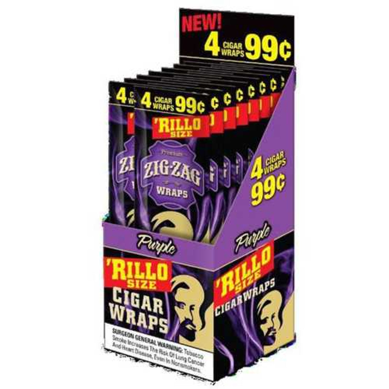 ZIG-ZAG RILLO wraps 4/99c 15 Packs - Tobacco Products