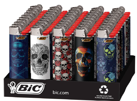 Bic 50 Count Tray- Skulls