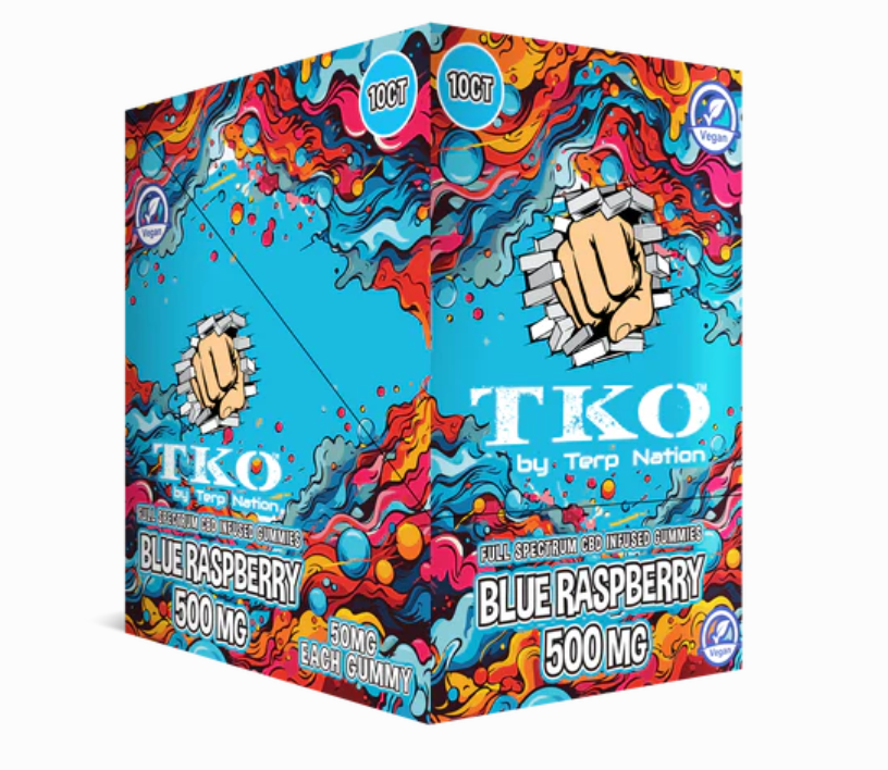 TKO Full Spectrum 500MG CBD Vegan Gummies - 10 Pack