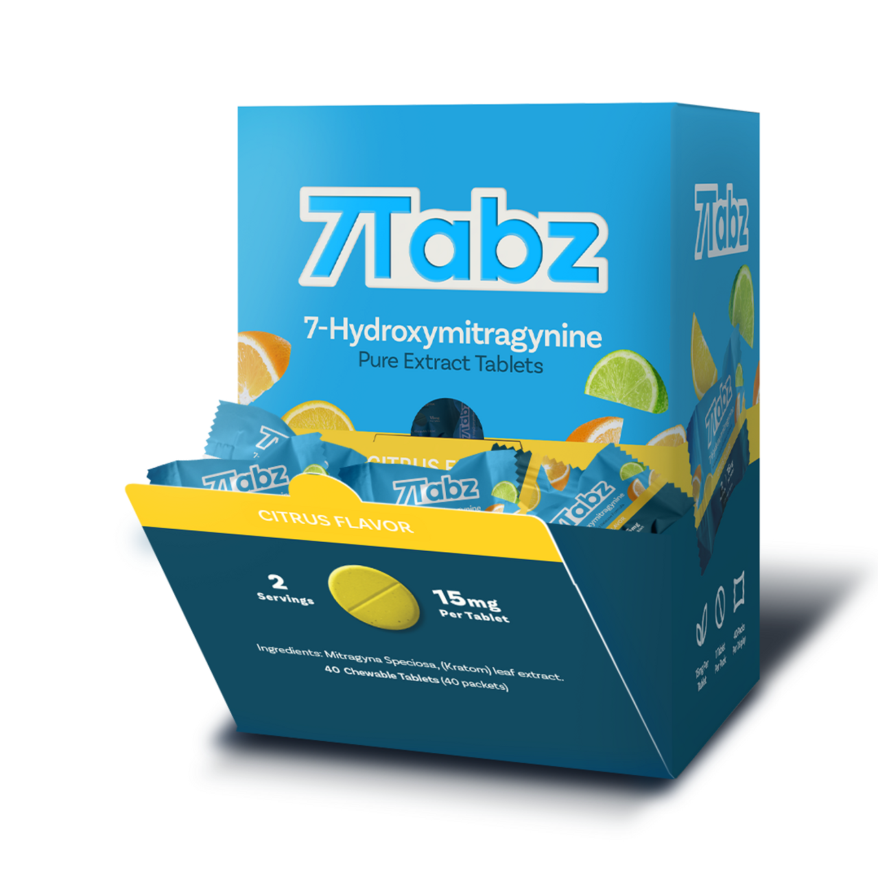 7Tabz - 7 Hydroxy Pure Extract Tablets 15mg - (40 Pack)