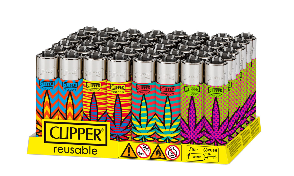 Clipper Lighter 48pcs - Hippie