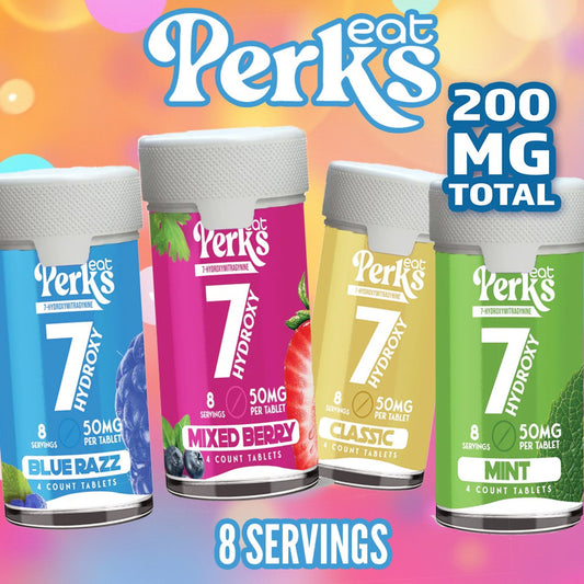 Eat Perks - 7 Hydroxy 50mg Tablets 4ct Bottles 12pk