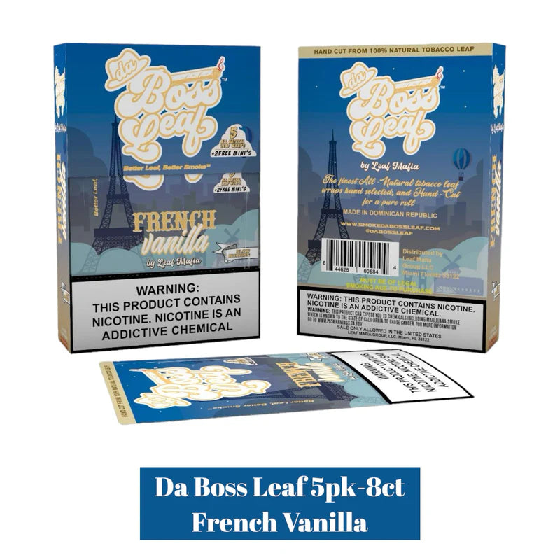 Da Boss Leaf Wraps - 5 Pack (8ct)