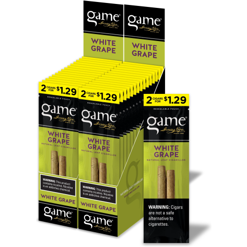 Game Cigarillos - 2 Pack - Prepriced $1.29 (30 Packs) Tobacco Product