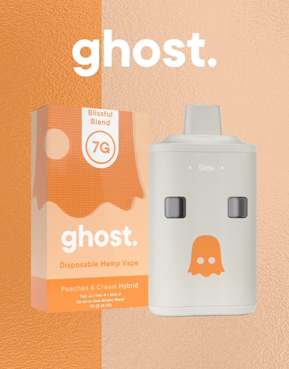 Ghost Disposable Hemp Vape 7g Ghost Hemp Slide Piece Blissful Blend 7G Disposable Ghost Disposable Hemp Vape 7g Ghost Hemp Slide Piece Blissful Blend 7G Disposable