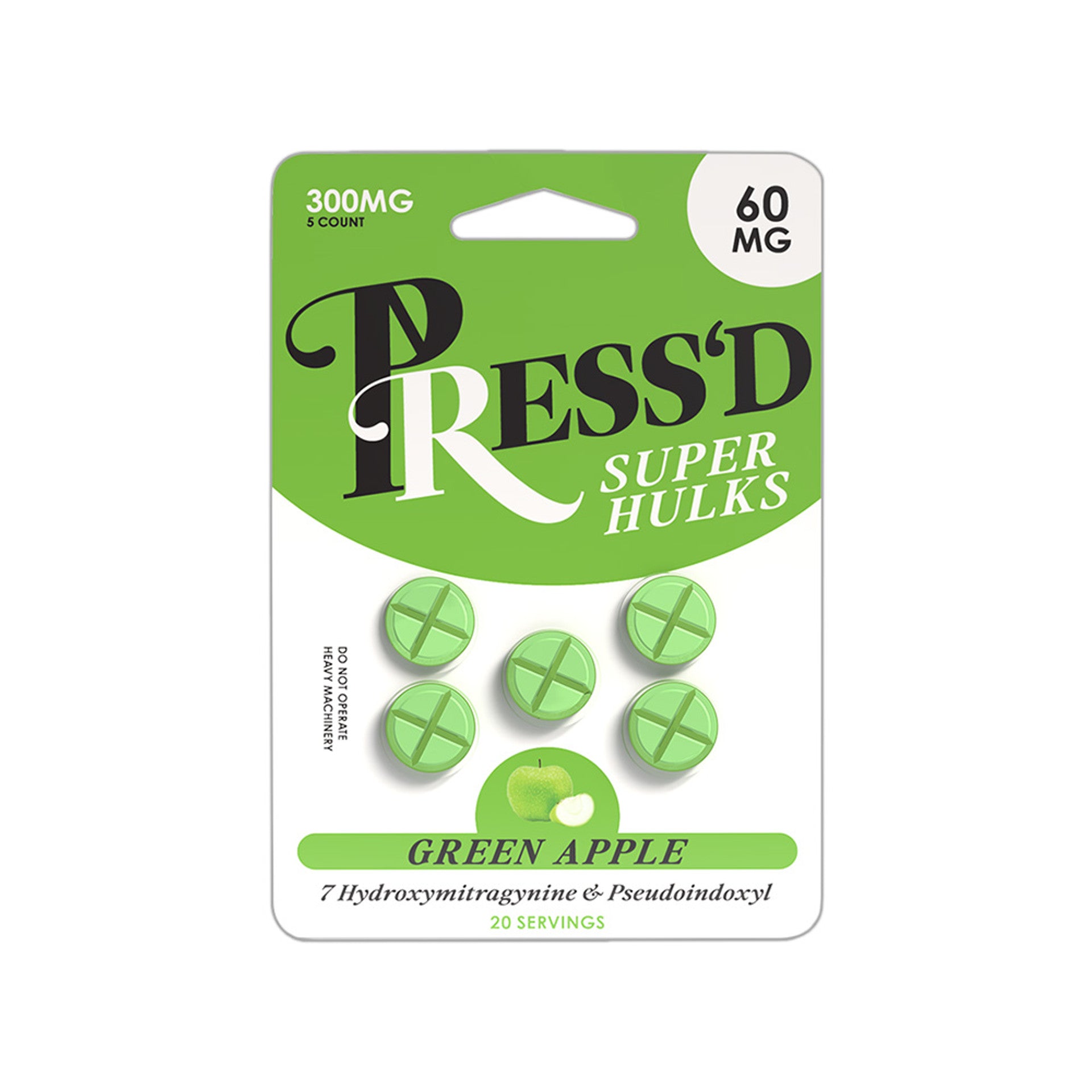 Press'd - 7OH Extra Strength 60mg Flavored Tablets (5ct) 10pk