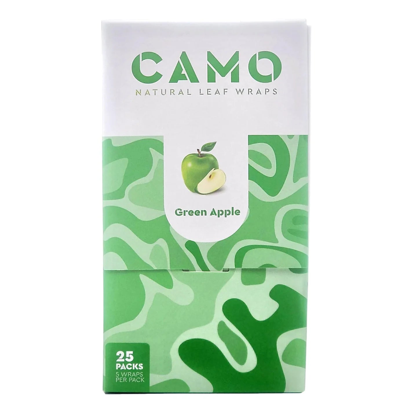 Camo Natural Leaf Wraps (25 Packs of 5 Wraps)