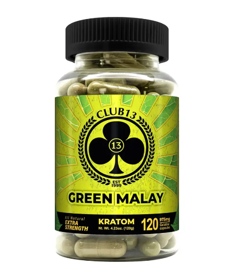 Club 13 Kratom Capsules - Green Malay