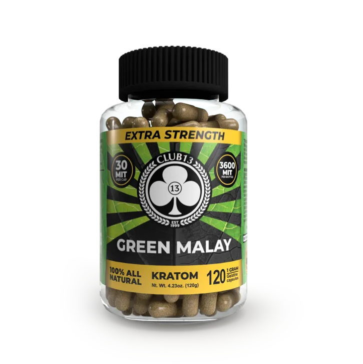 Club 13 Extra Strength Green Malay Capsules